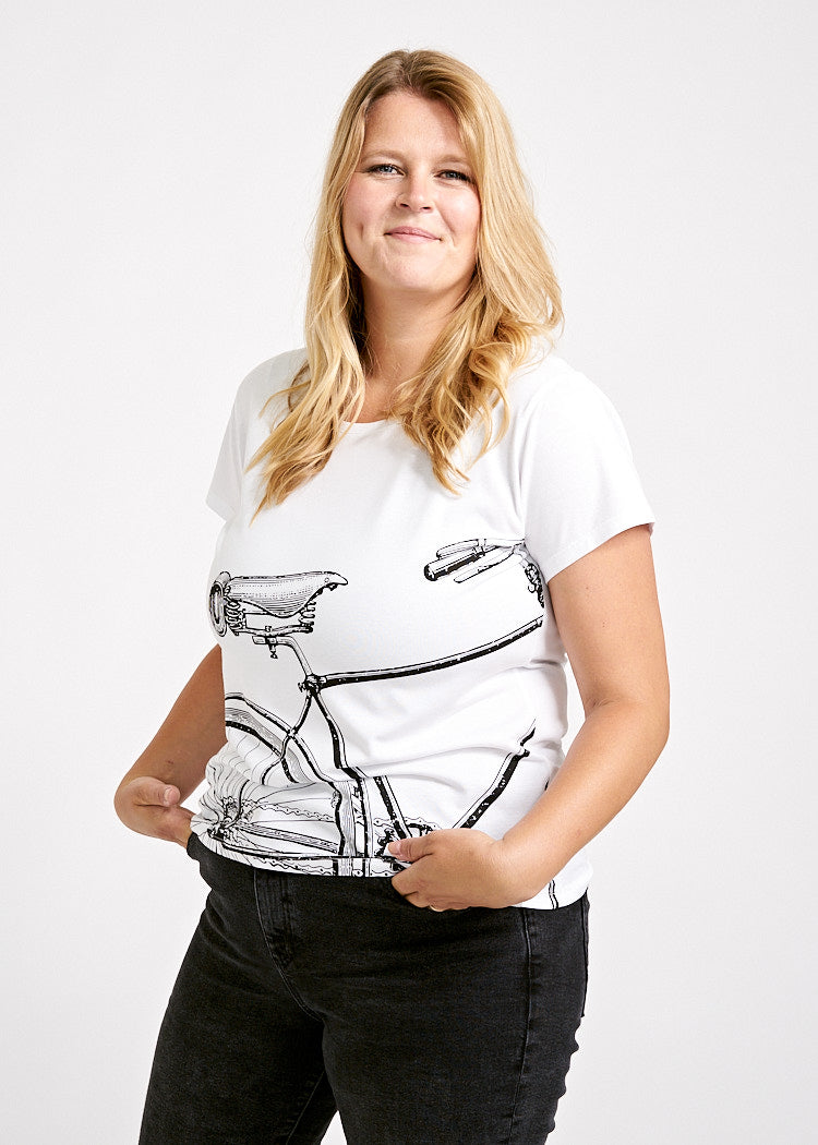 Wijld Sarah Biked Damen T-Shirt Holz Relaxed Slim