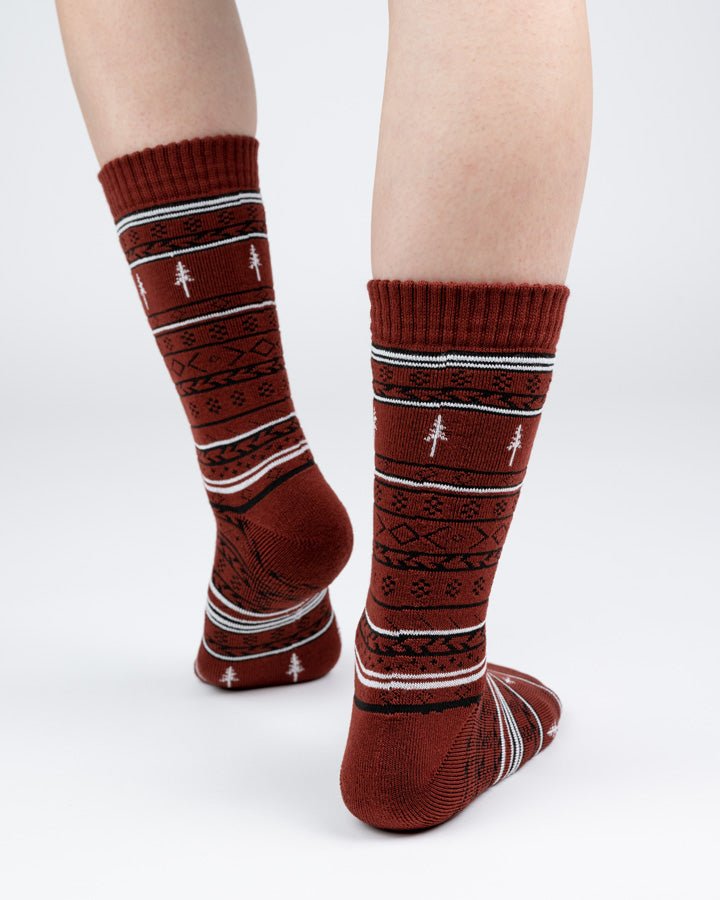NIKIN TreeSocks Cosy Norwegian Socken Bordeaux Bambus