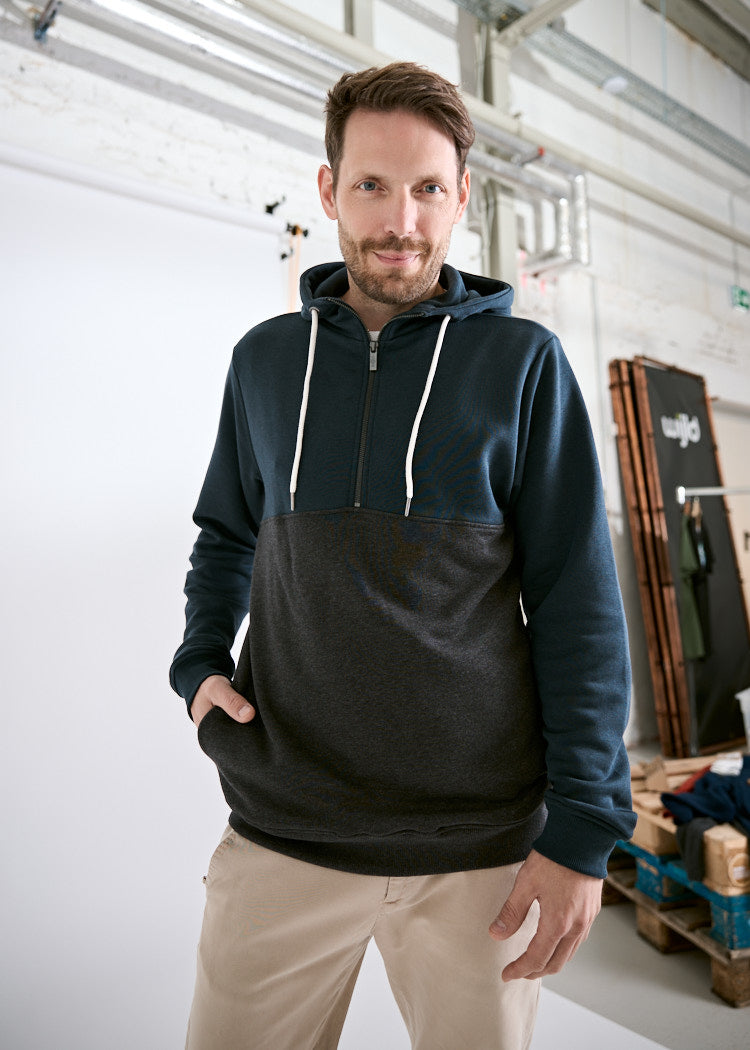 Wijld Albert Herren Hoodie Carbon Anthra Bio