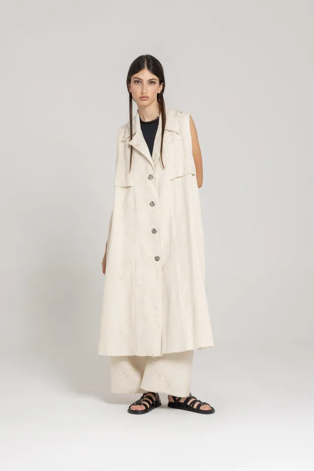 Sanctamuerte Capispalla Gilet Lungo Weste Jacquard Lang