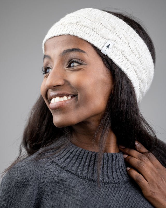 NIKIN TreeHeadband Cable Knit Stirnband Chalk beige One Size
