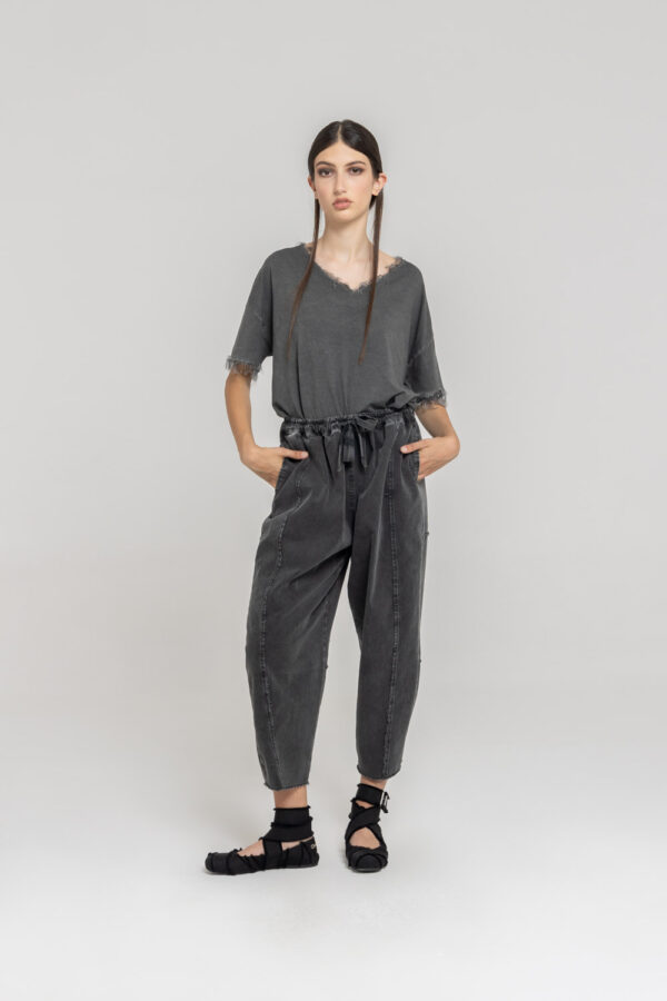 Sanctamuerte Pantaloni Semi Beggy Hose Baumwolle weit