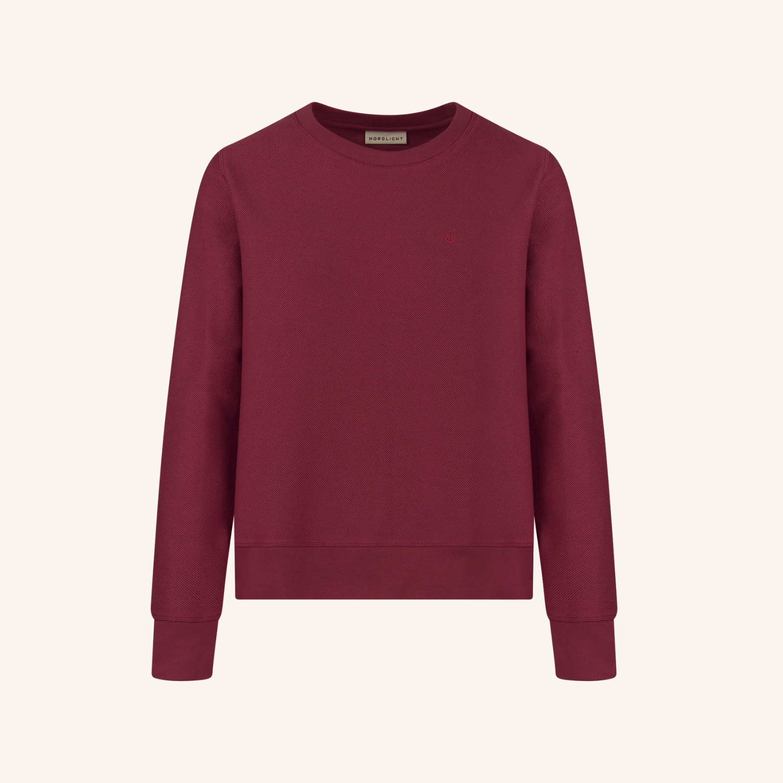 NORDLICHT Sanna Sweater Rot M Bio-Baumwolle Struktur