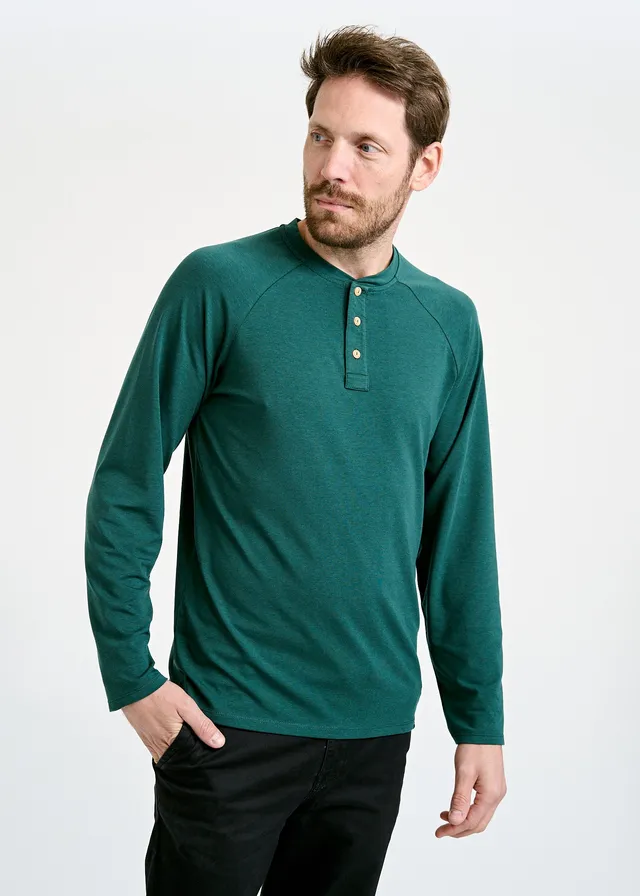 Wijld Fritz Herren Langarmshirt Sea Moss Lyocell