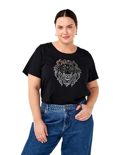 Zizzi T-Shirt Baumwolle Aufdruck Rundhals Gr.42-60