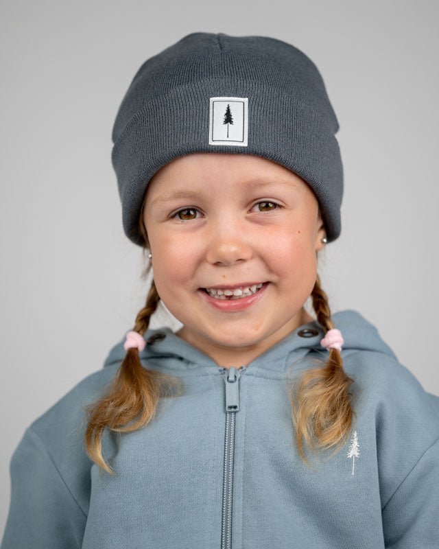 NIKIN Treeanie Classic Kids Mütze Steel Blue Polylana