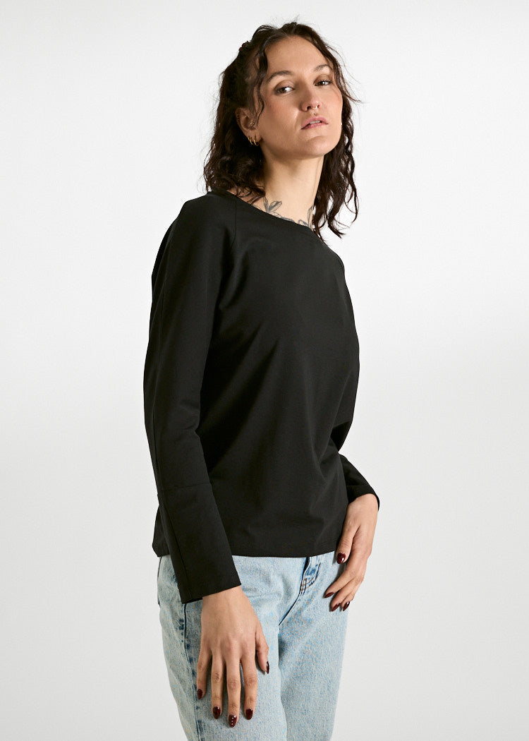 Wijld Alice Langarmshirt Black Damen Lyocell