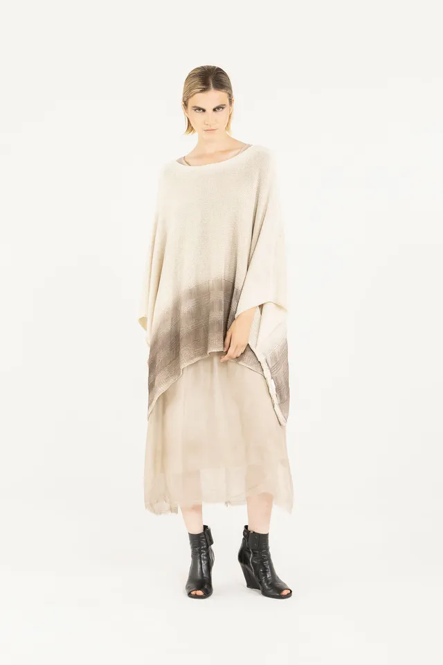 Sanctamuerte Maglieria Poncho Strickponcho Baumwolle