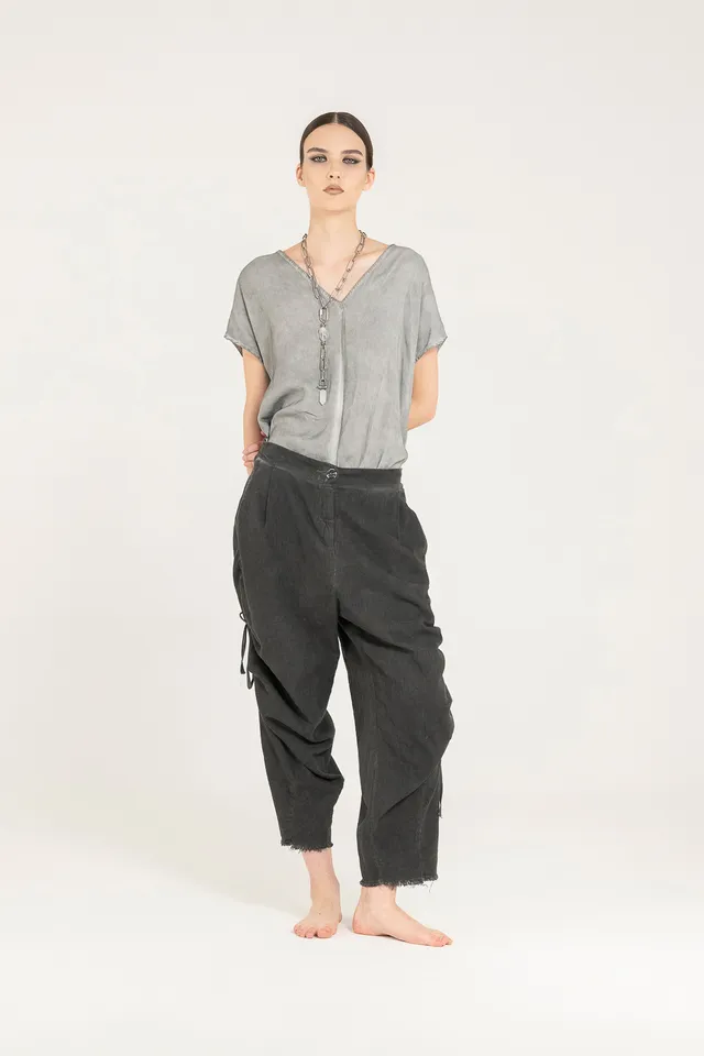 Sanctamuerte Pantaloni Loose Fit Hose Baumwolle