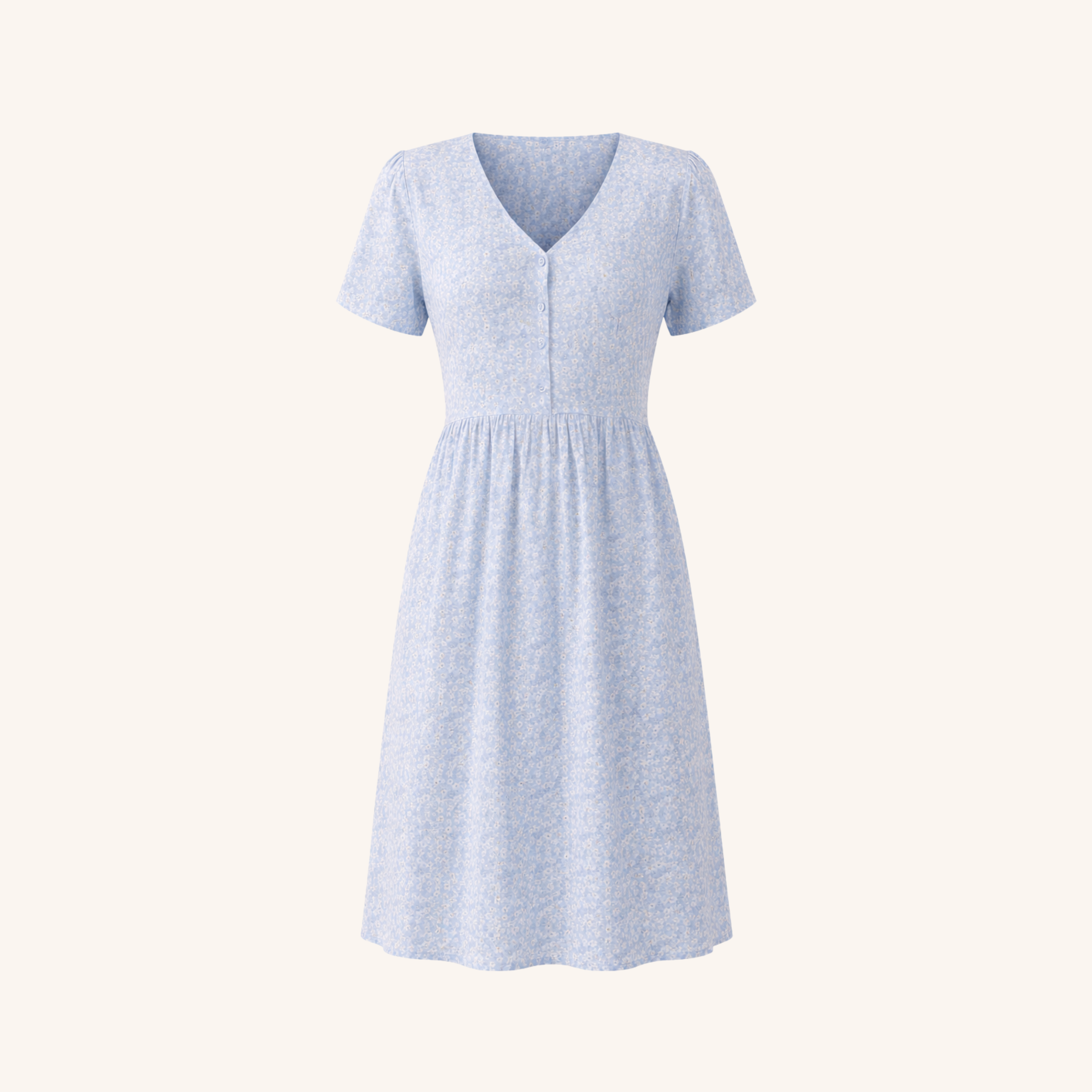 Nordlicht Svante Mini Kleid Blumenmuster Ecovero