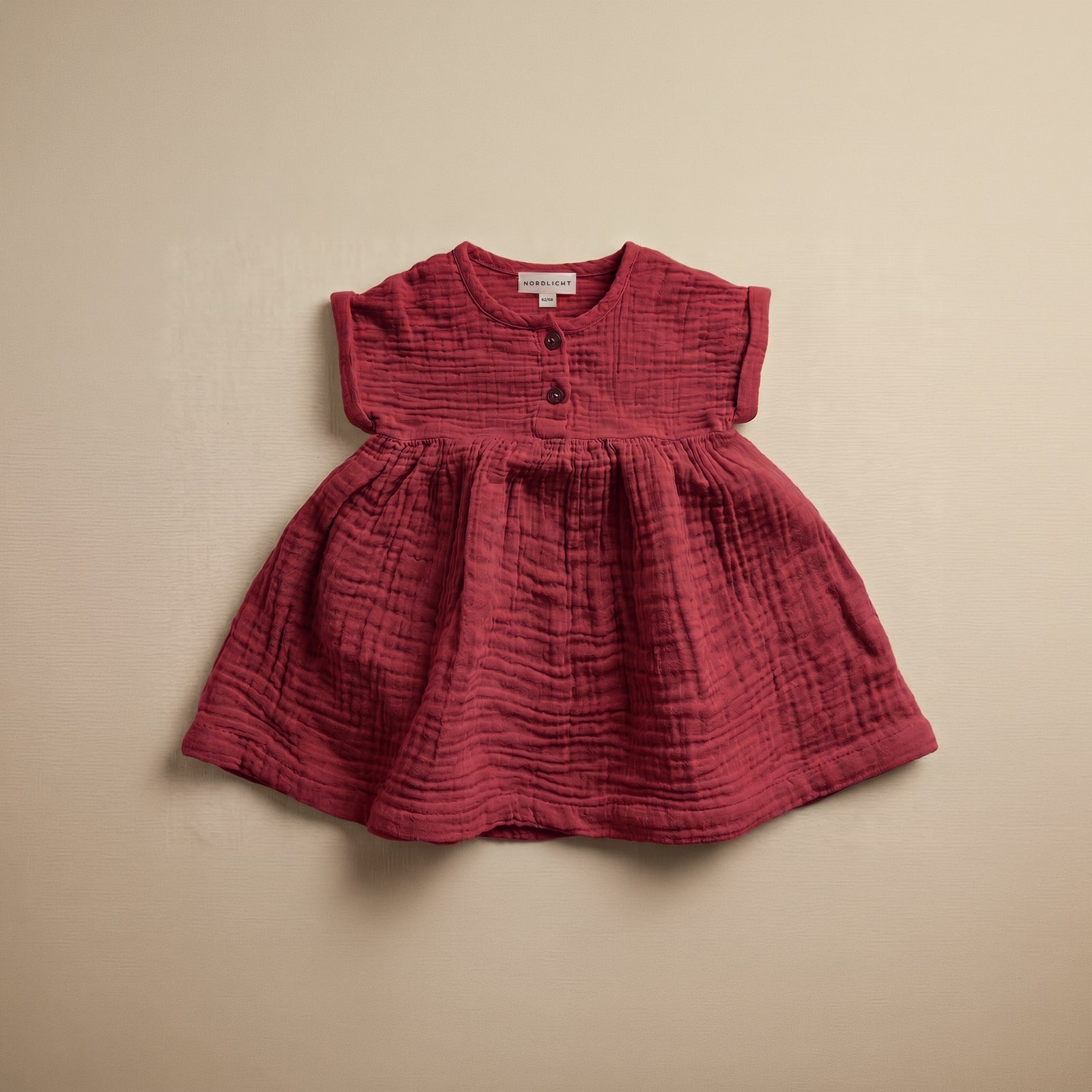 NORDLICHT Kleider Alma Kinder Musselin Kleid rot