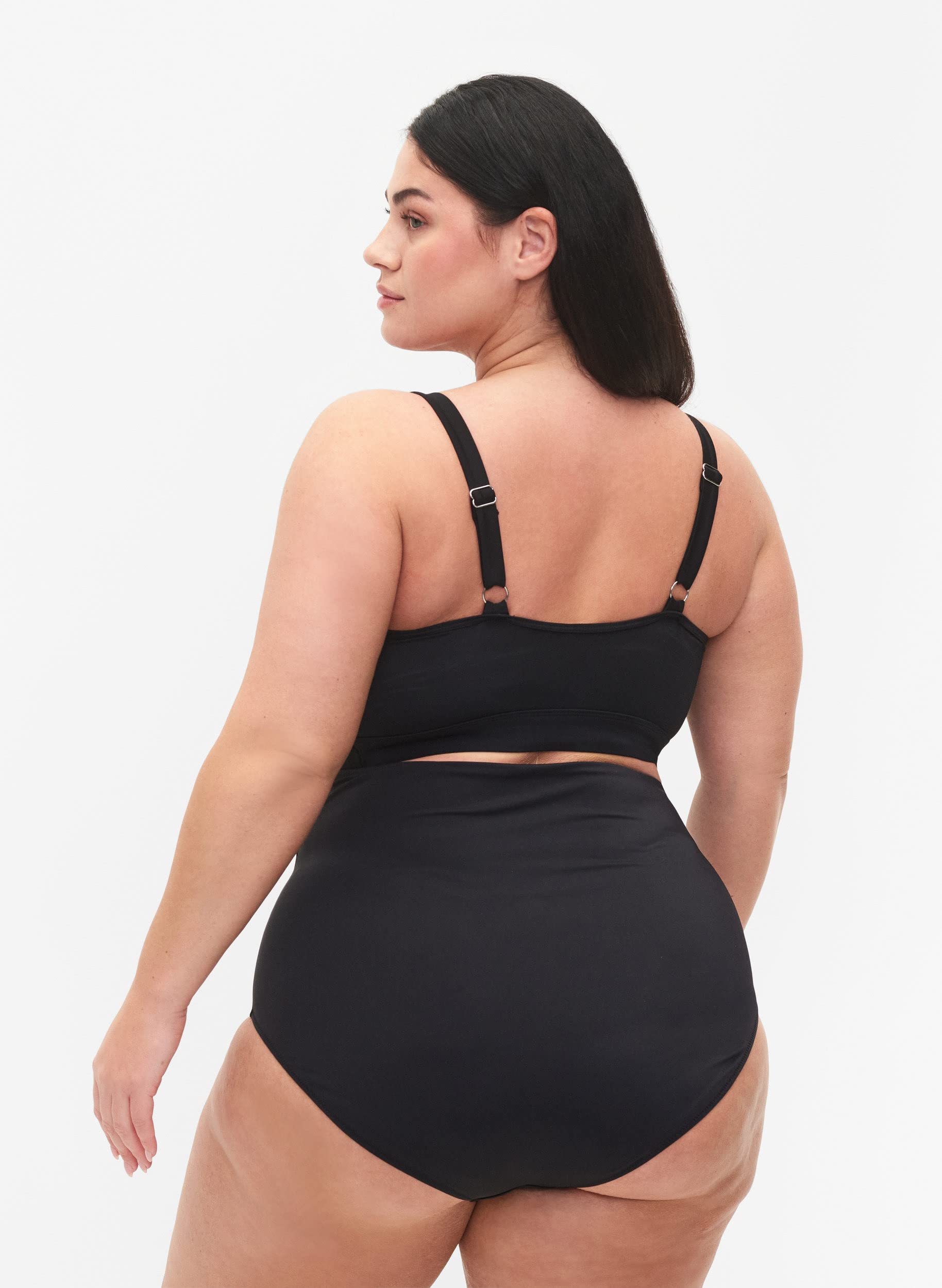 Zizzi Swim Bikini-Unterteil Damen hochtalliert schwarz