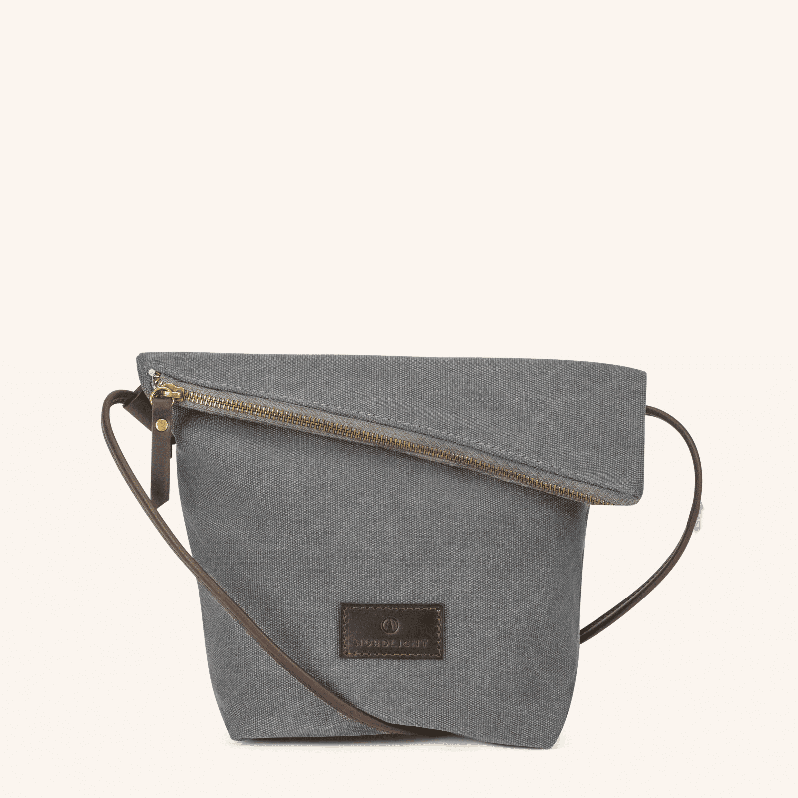 Nordlicht Smilla XS Umhängetasche Grau Leder Canvas