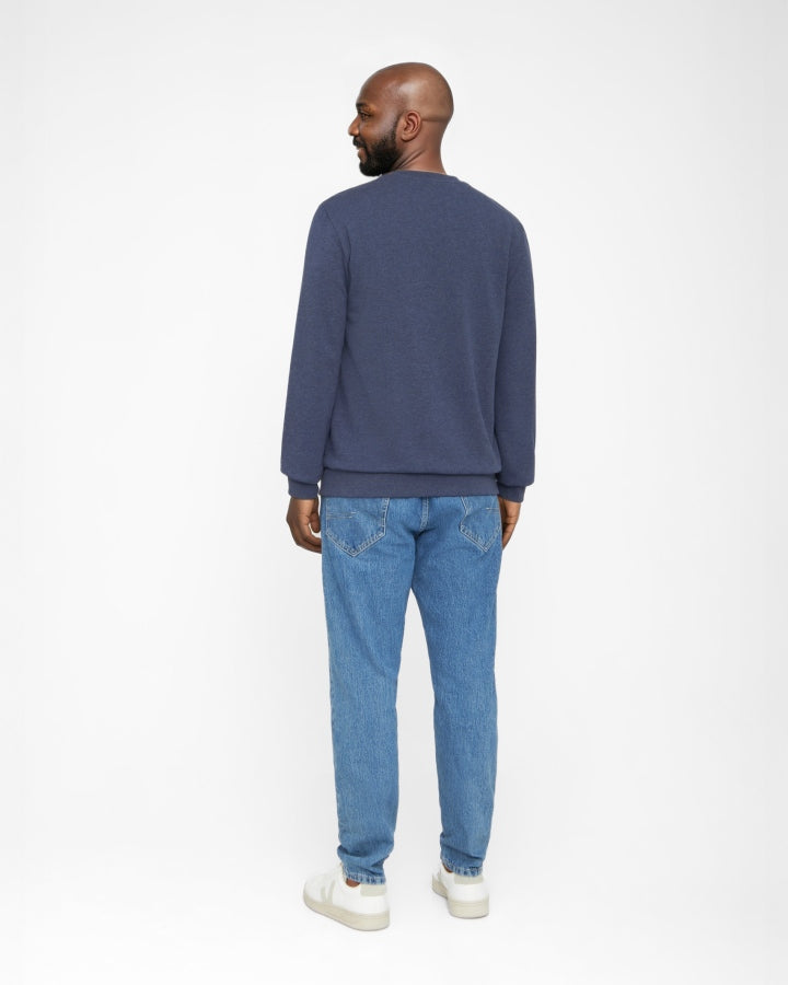 NIKIN TreeSweater Navy Mel Pullover Bio-Baumwolle