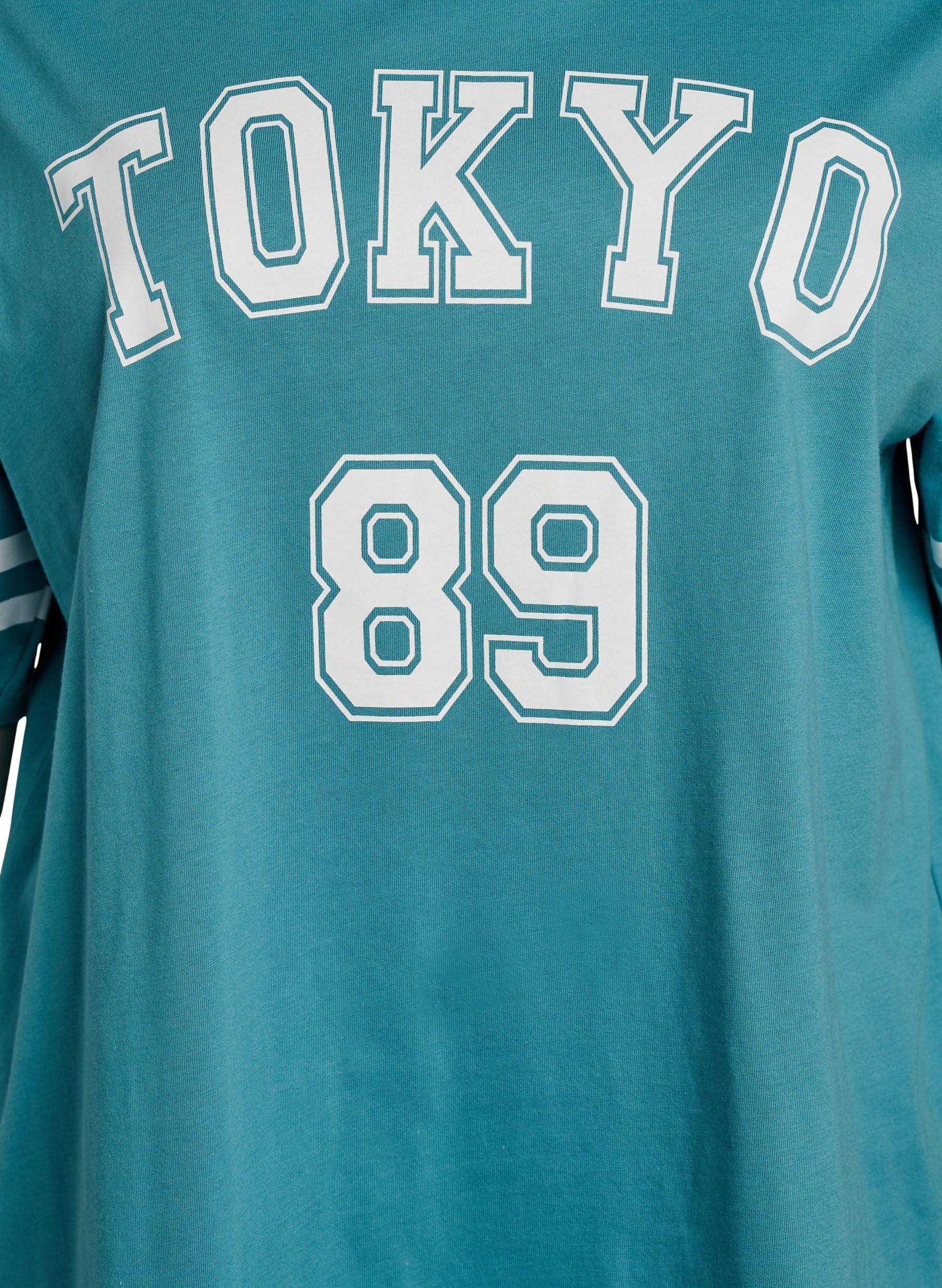 Zizzi T-Shirt Baumwolle College Adriatic Tokyo 89 42-44