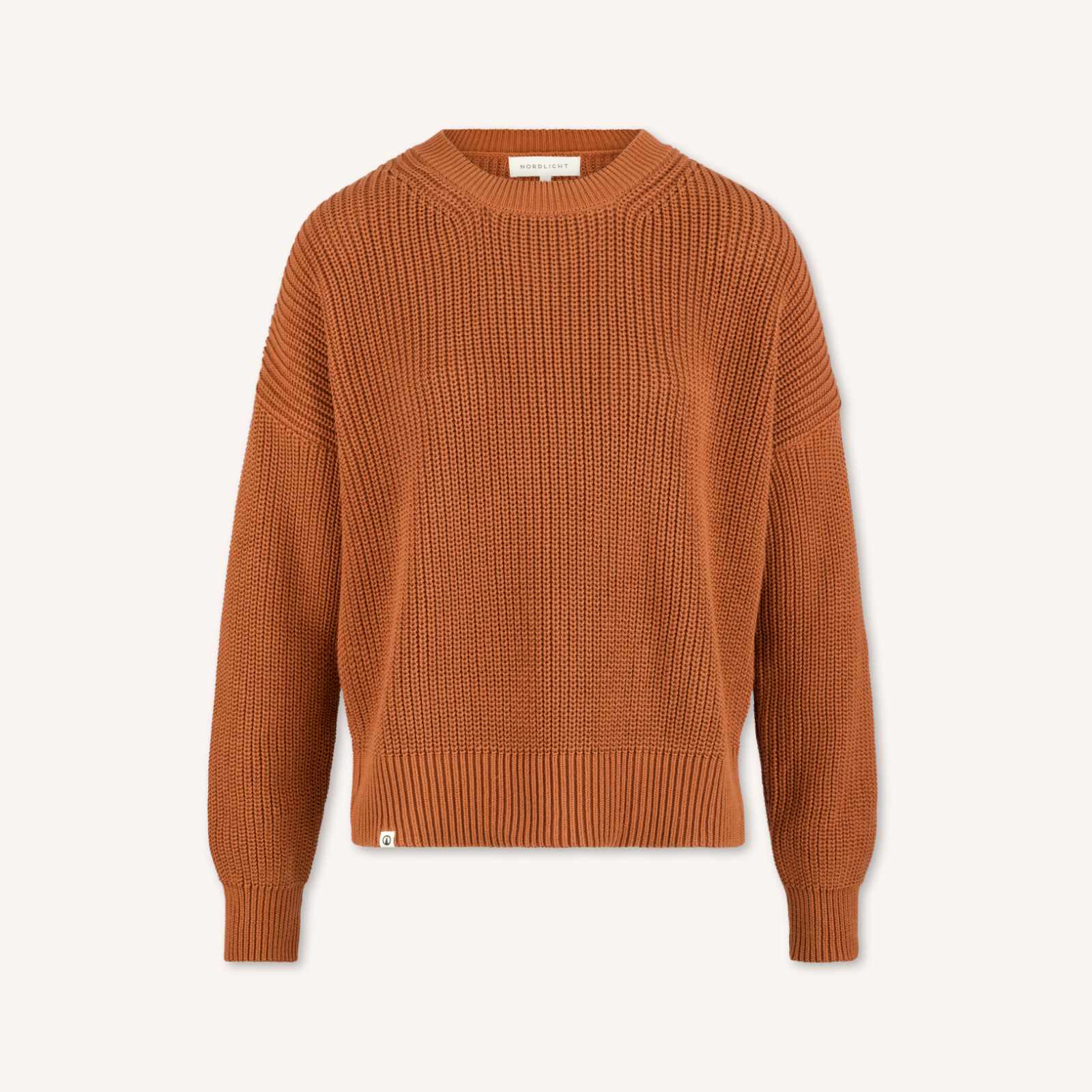 Nordlicht Mara Grobstrick Pullover Rostbraun Bio-Baumwolle