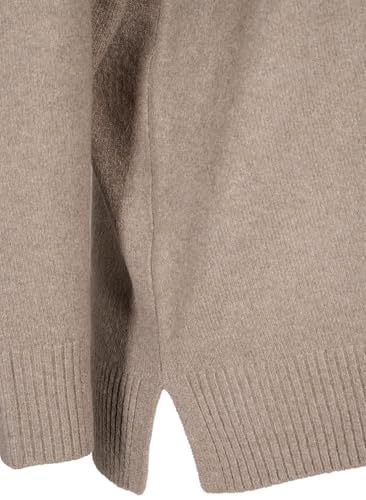Zizzi Strickbluse V-Ausschnitt Rippstrick Gr.42-60