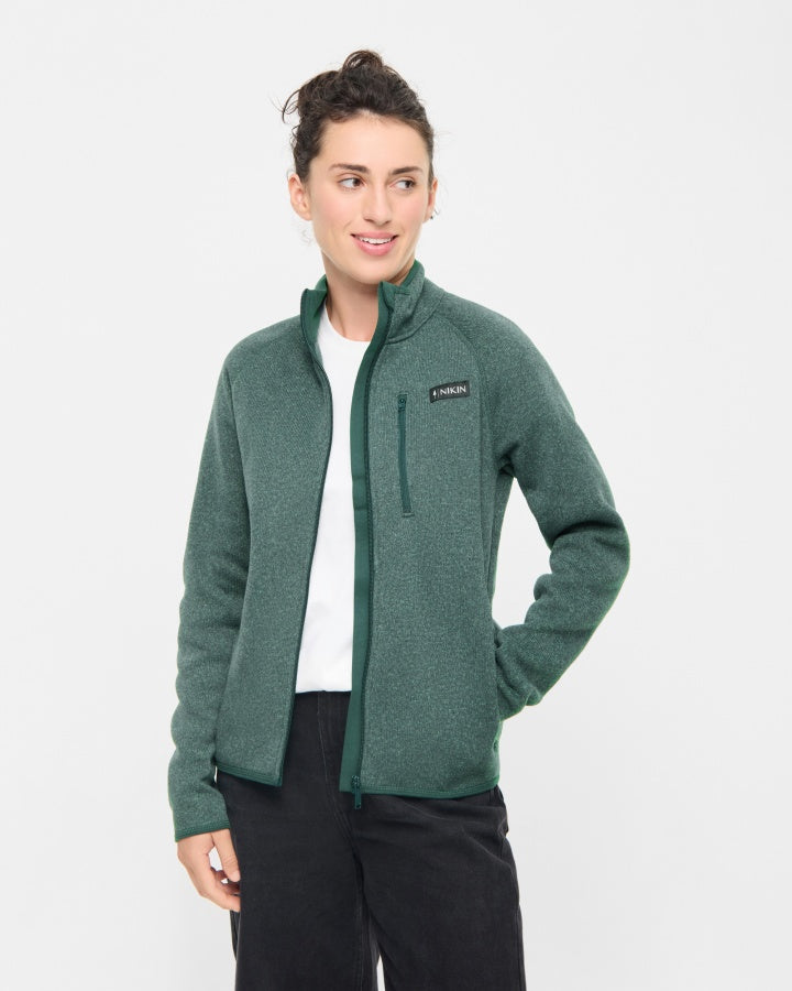 NIKIN TreeJacket Knitted Fleece Jacke Juniper Recycelt