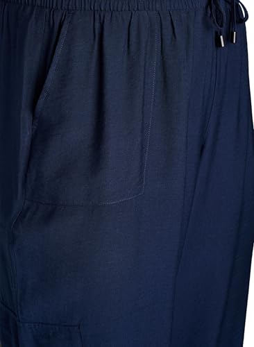 Zizzi Trousers Cargohose Viskose Ecovero Tunnelzug Gr.42-60