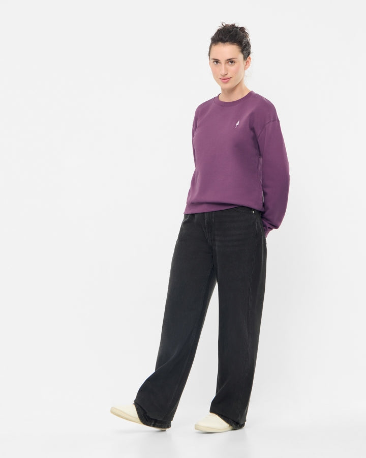 NIKIN TreeSweater Relaxed Pullover Dusted Grape Bio-Baumwolle