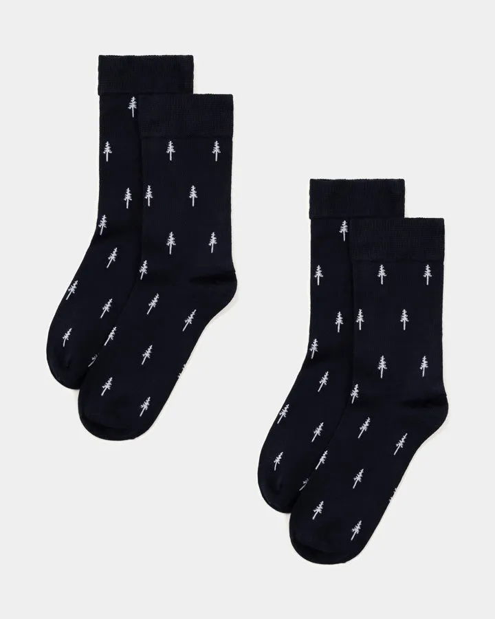 NIKIN TreeSocks Standard Socken Iris Navy 2er Pack