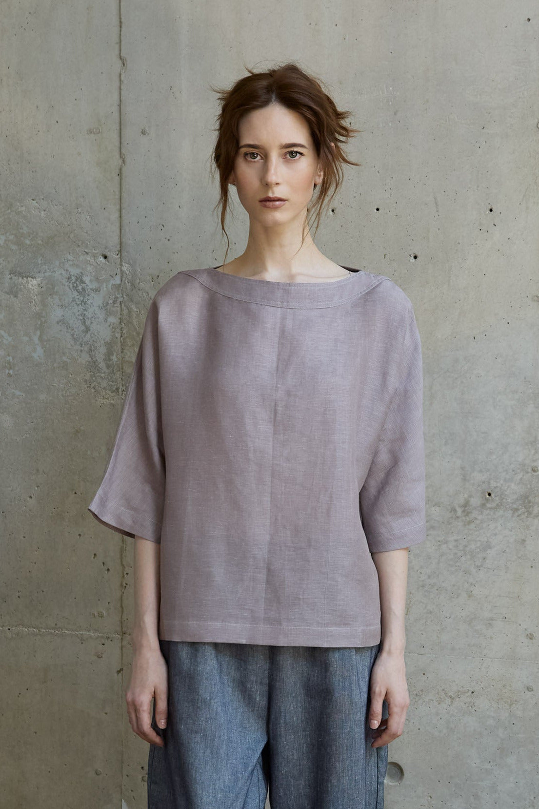 Christiane Strobel MARGEAUX Shirt Bluse Tencel-Leinen weit