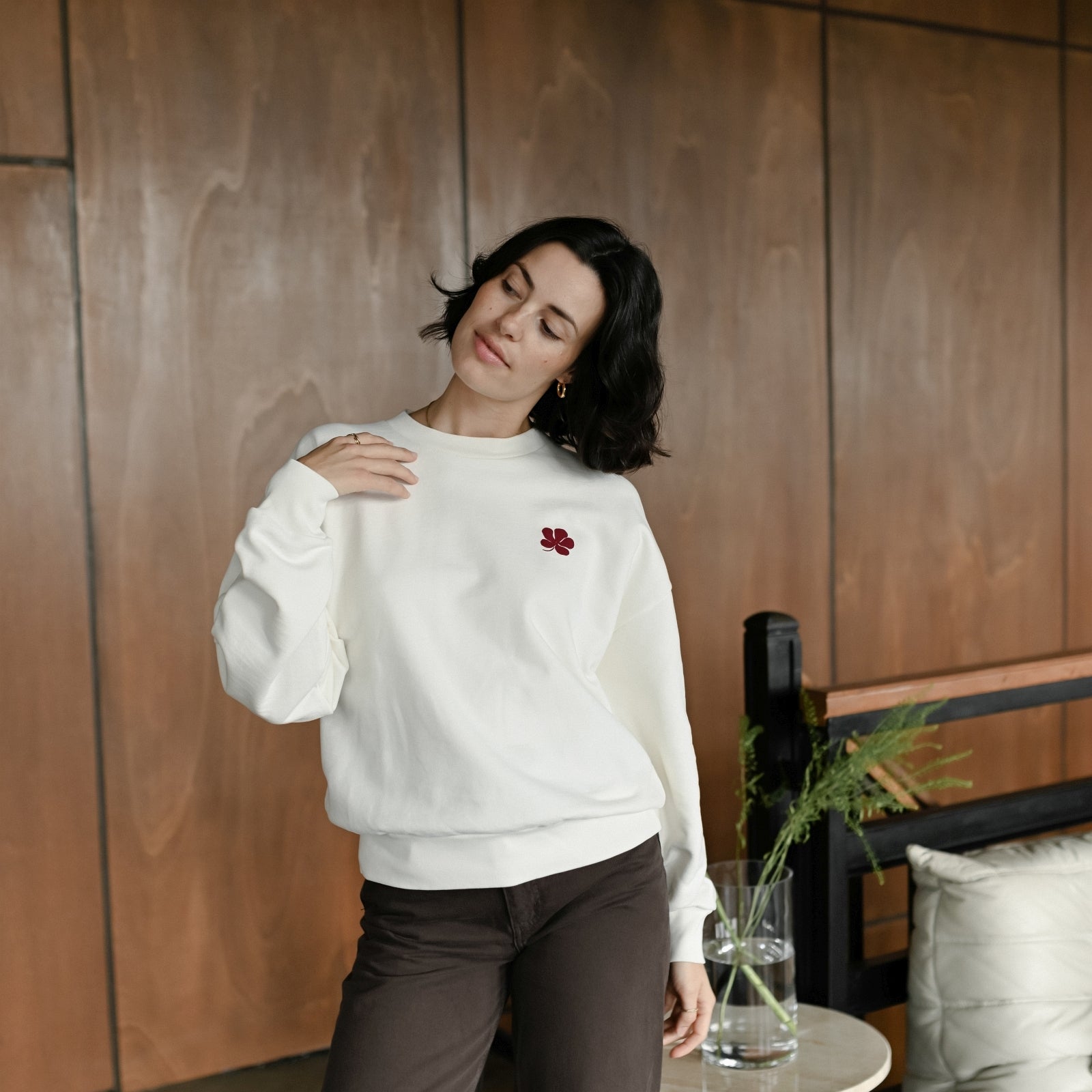 Nordlicht Jonna Sweater Cherry Print aus Baumwollmix
