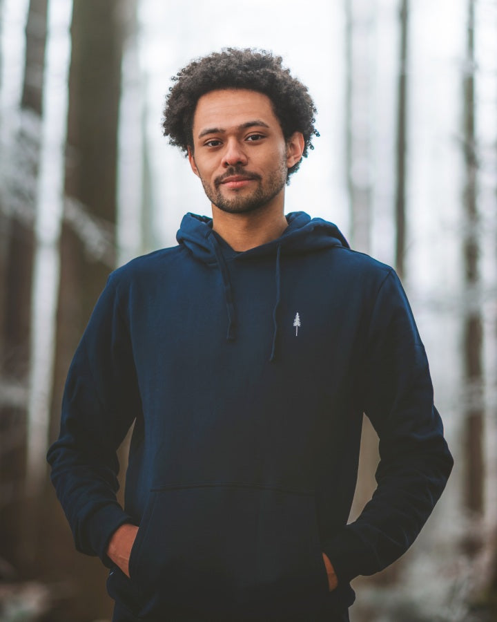 NIKIN TreeHoodie Kapuzenpullover Dark Navy Bio-Baumwolle