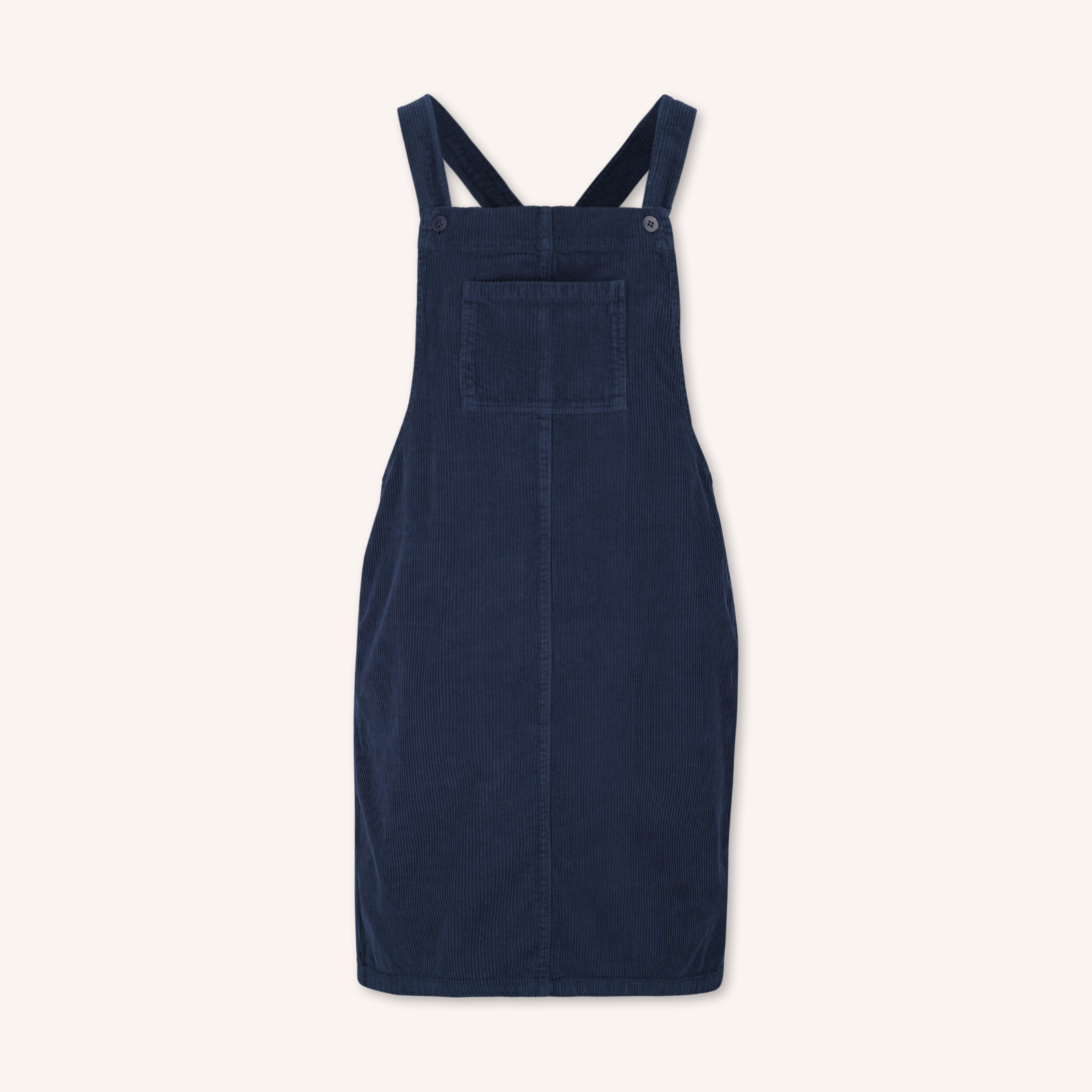 NORDLICHT Kleider Mika Cord Latzkleid blau Bio-Baumwolle