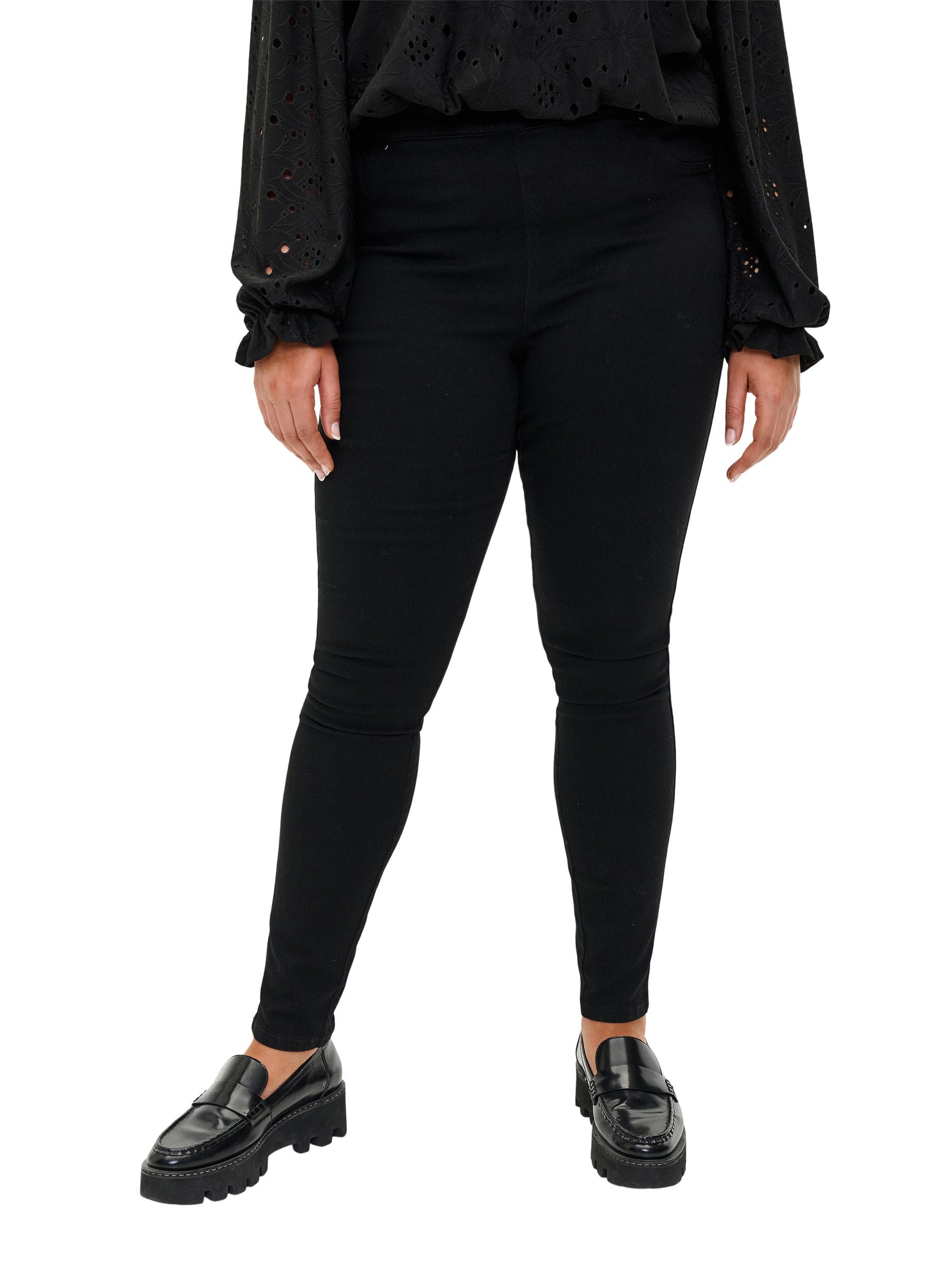 Zizzi Trousers Leggings Jeggings schwarz 42W-62W Stretch