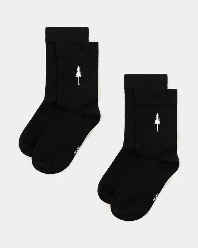 NIKIN TreeSocks Standard Socken Black 2er Bundle