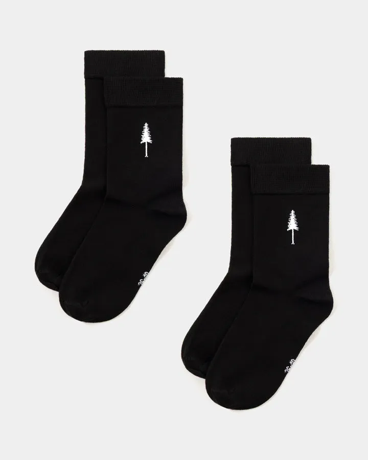NIKIN TreeSocks Standard Socken Black 2er Bundle