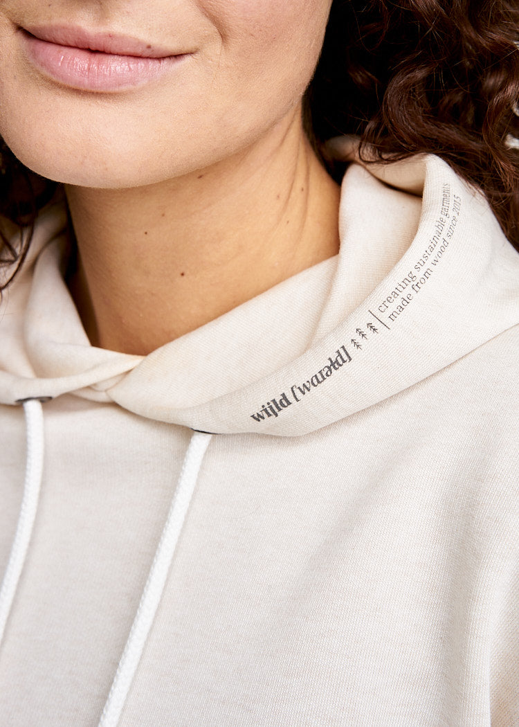 Wijld Hoodie Damen Kapuzenpulli Crème Brûlée Lyocell