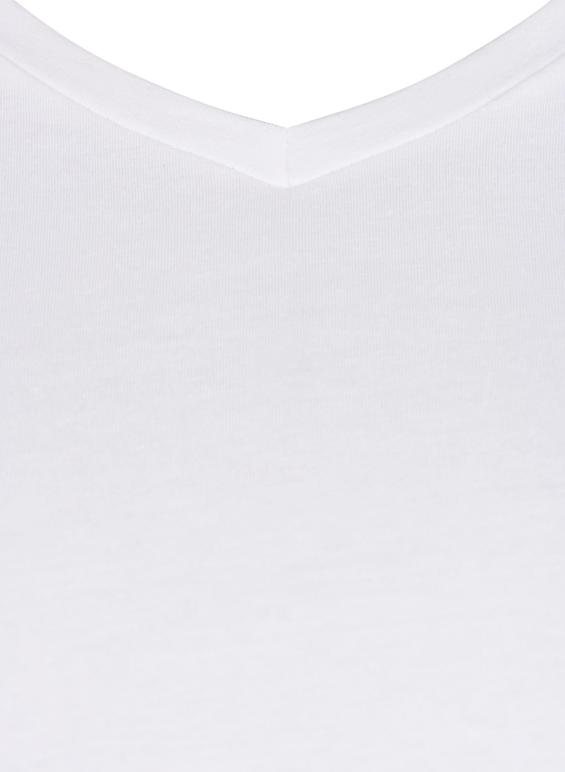 Zizzi T-Shirt Basic Damen Kurzarm V-Ausschnitt Baumwolle