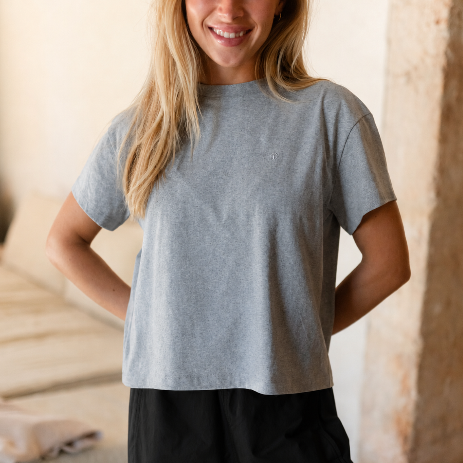 NORDLICHT Britt T-Shirt Loose Fit Bio-Baumwolle Blau