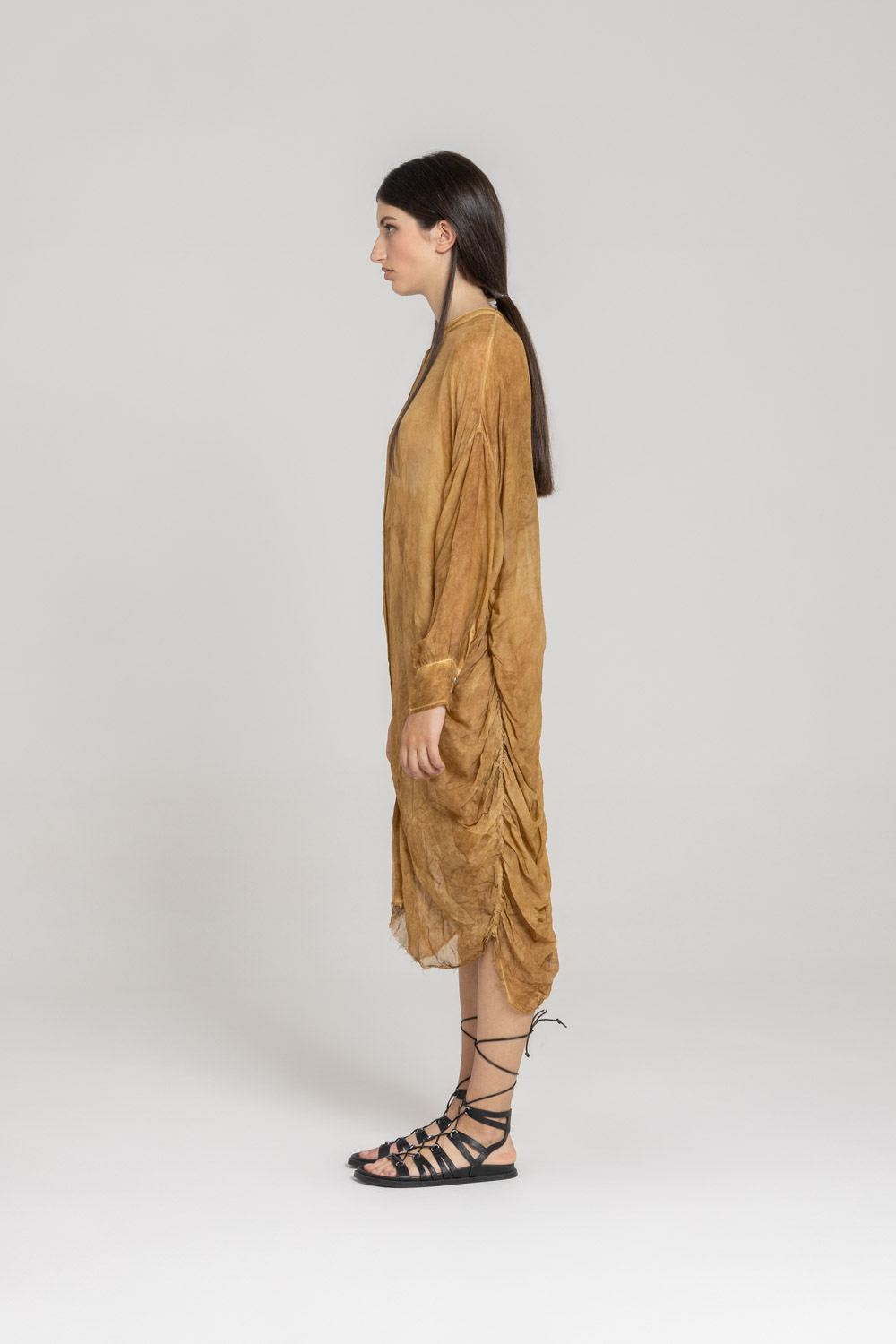 Sanctamuerte Abiti Chemisier Hemdkleid Viskose Seide