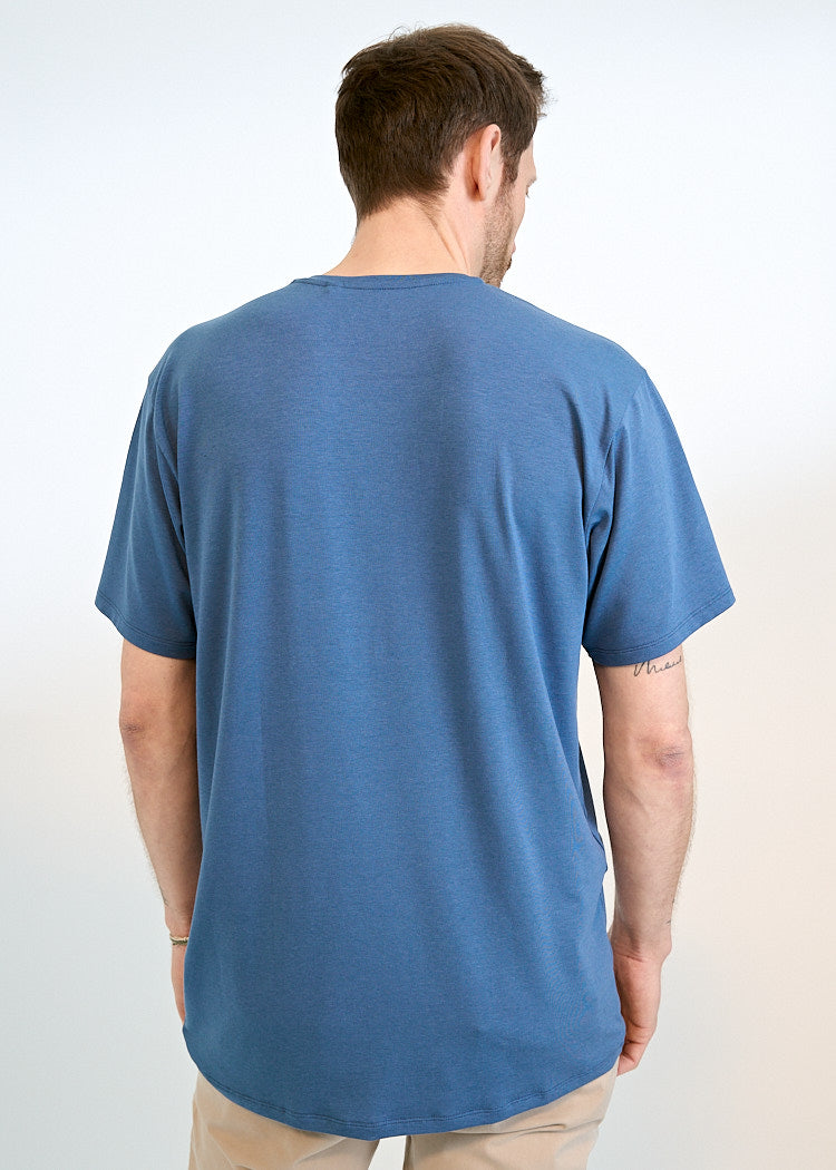 Wijld WoodShirt Timo Herren T-Shirt Bijou Blue Holz