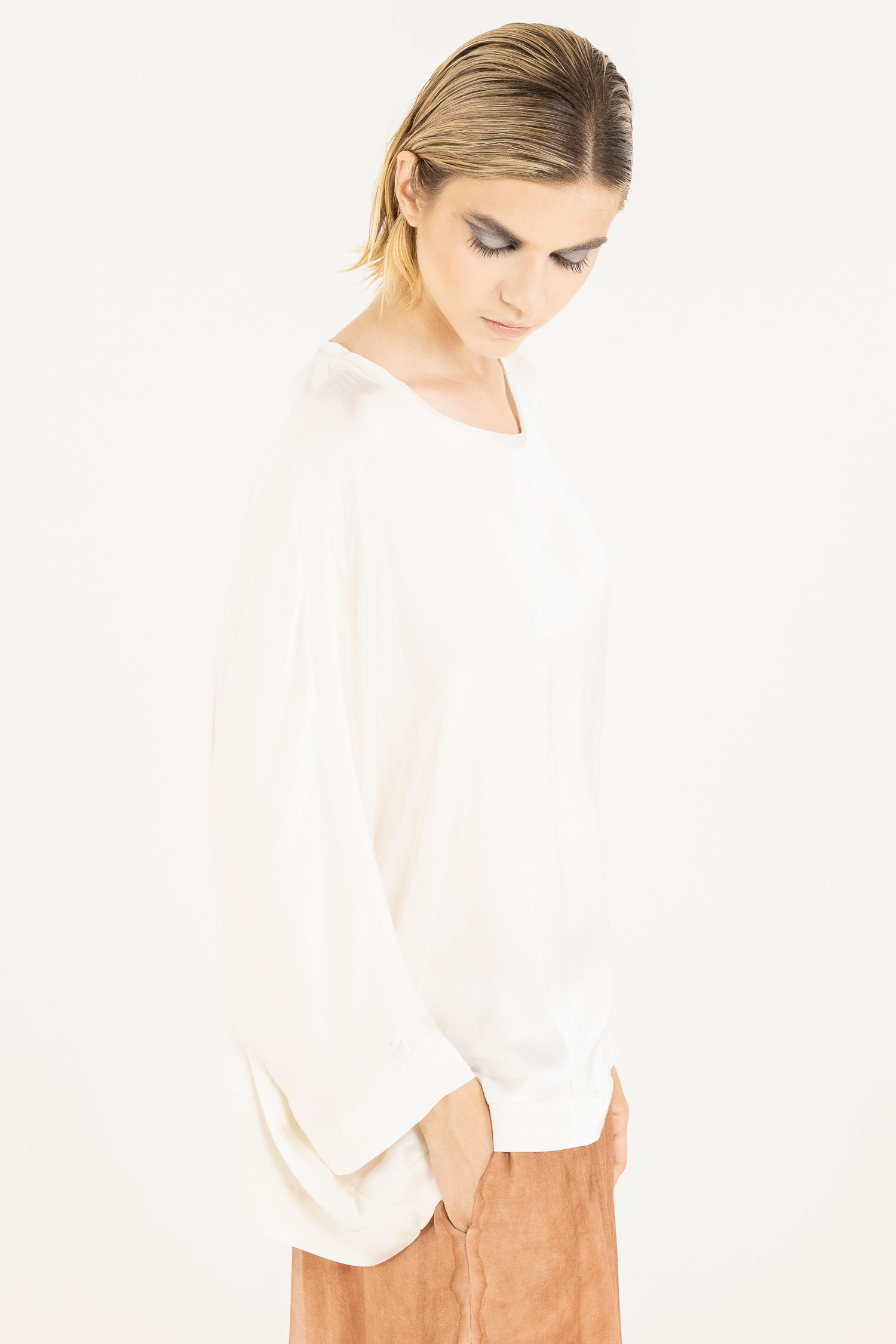 Sanctamuerte T-Shirt Girocollo Shirt Viskose Fledermaus