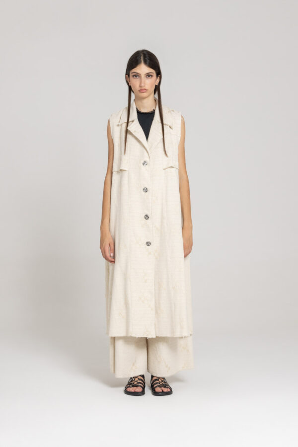 Sanctamuerte Capispalla Gilet Lungo Weste Jacquard Lang