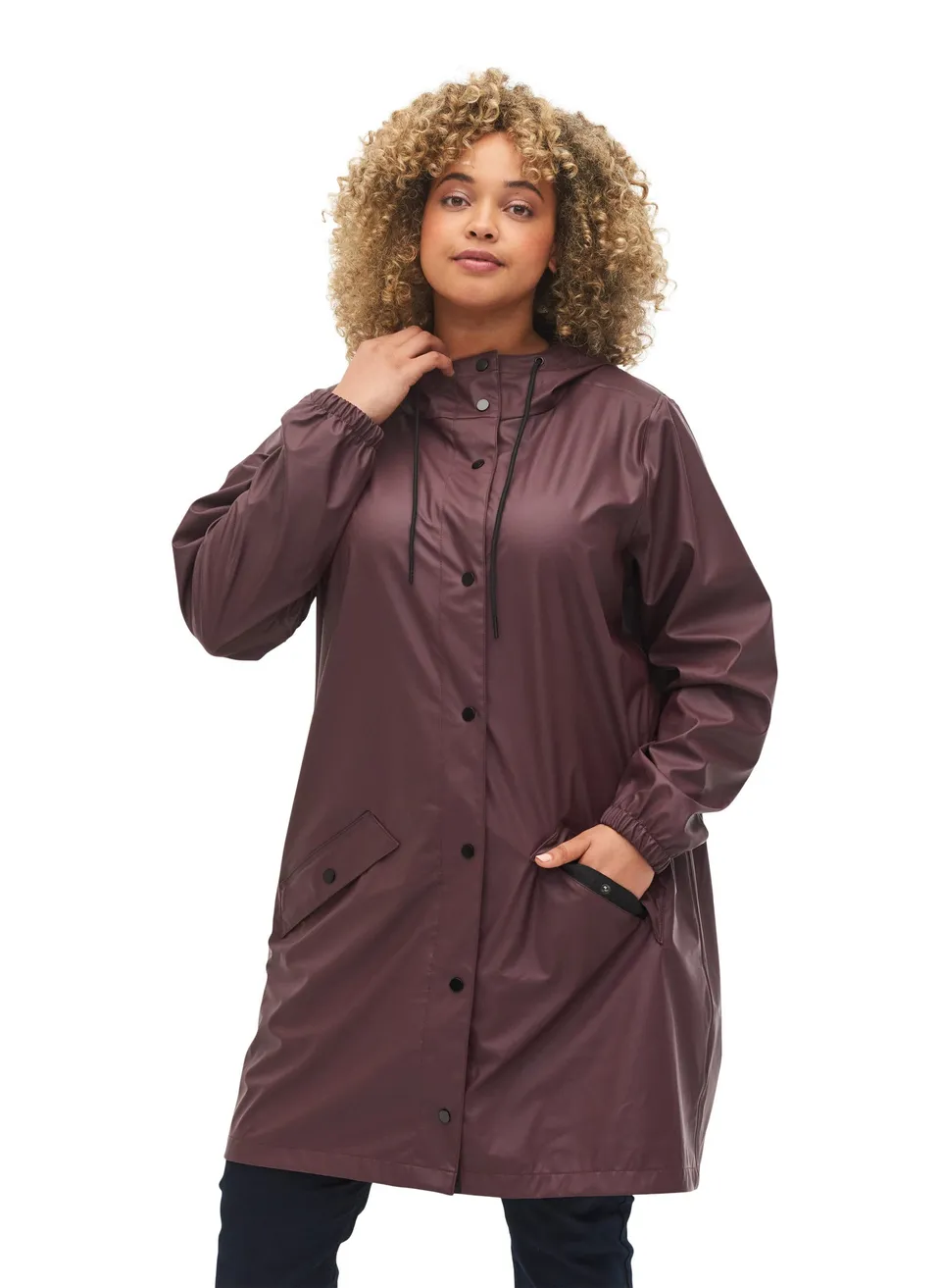 Zizzi Jackets Regenjacke Softshell mit Kapuze Große Größen