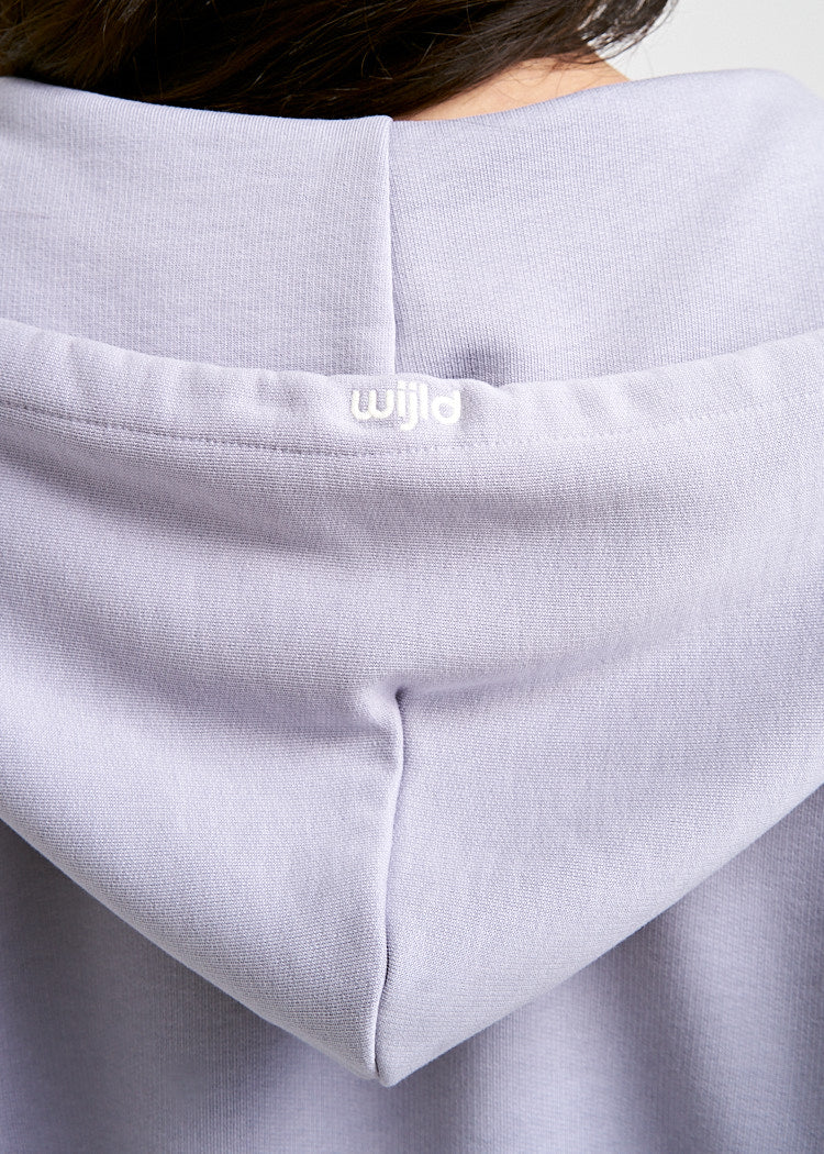 Wijld Sweatjacke Damen Lavender Aura Bio-Baumwolle