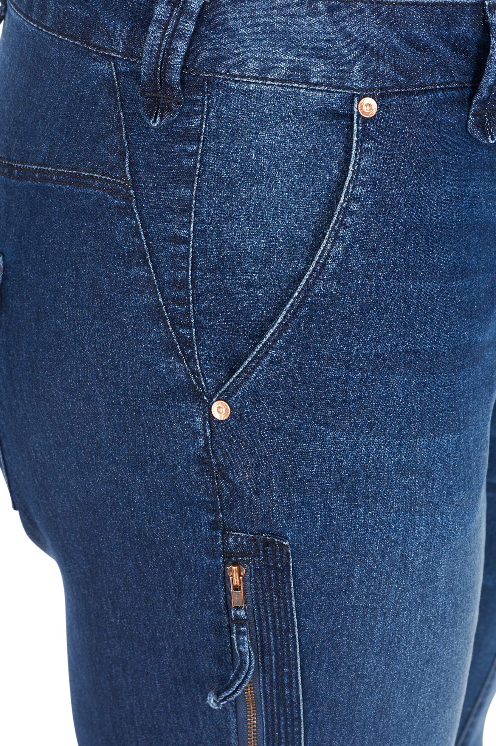 ZIZZI Jeans Capri Jeans 3/4 Slim Fit Baumwolle Stretch