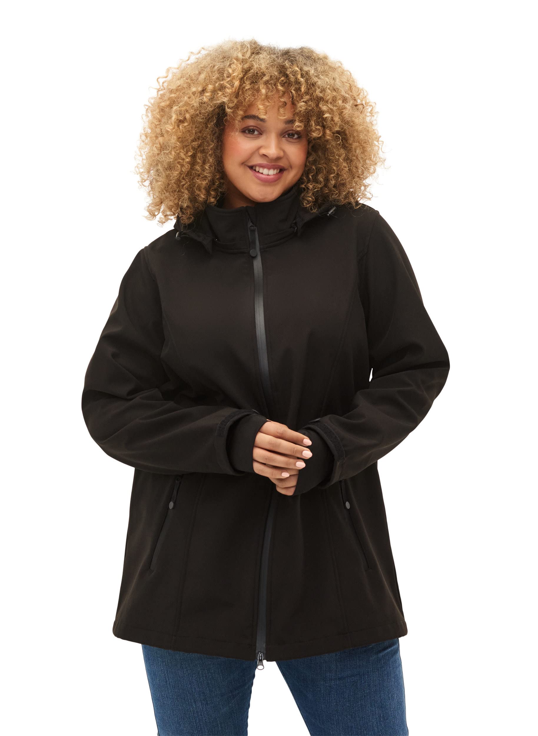 Zizzi Softshelljacke Night Sky Kurz Fleece Gr. 42-44