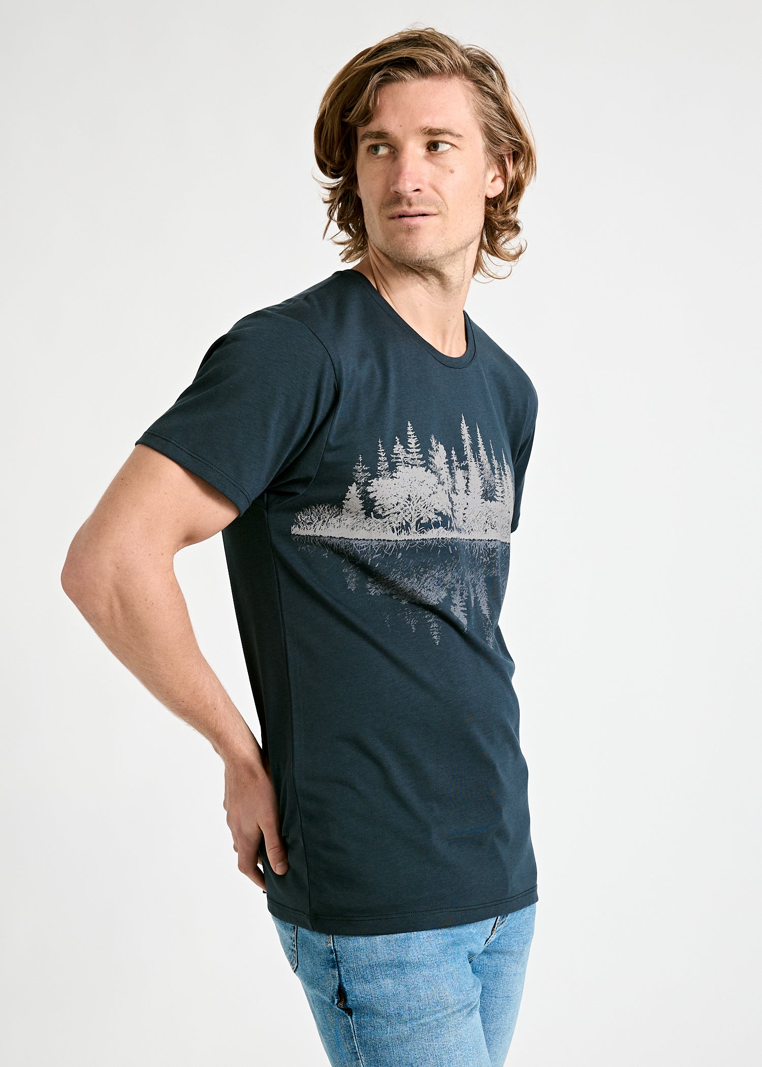 Wijld WoodShirt Alex Reflectionstripe T-Shirt Herren Streifen