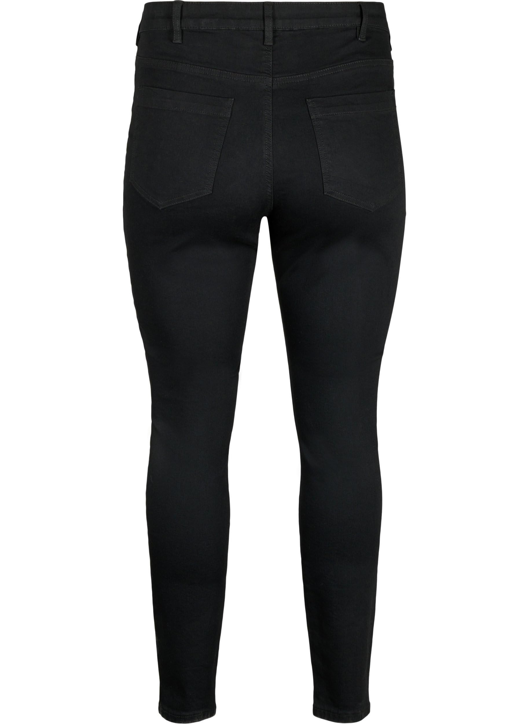 Zizzi Amy Jeans Extra Slim Hohe Taille Schwarz 50W/30L