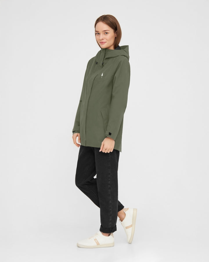 NIKIN TreeJacket Rain Regenjacke Damen Dark Olive Wasserdicht