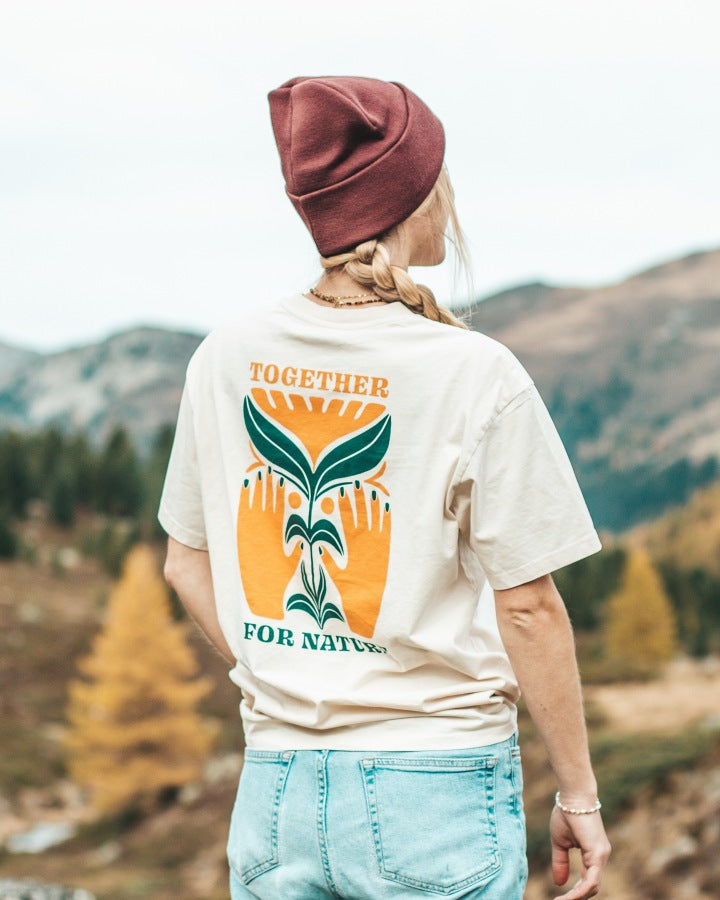 NIKIN TreeShirt TreePlanter T-Shirt Chalk Bio-Baumwolle