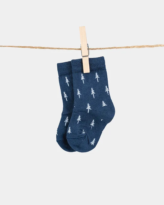 NIKIN TreeSocks Kids Allover Socken Indigo Bambus 19-22