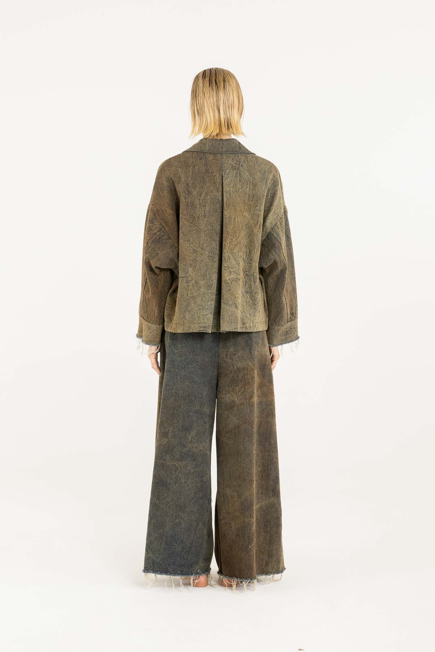 Sanctamuerte Capispalla Blazer Boxy Wende-Blazer Denim Rost