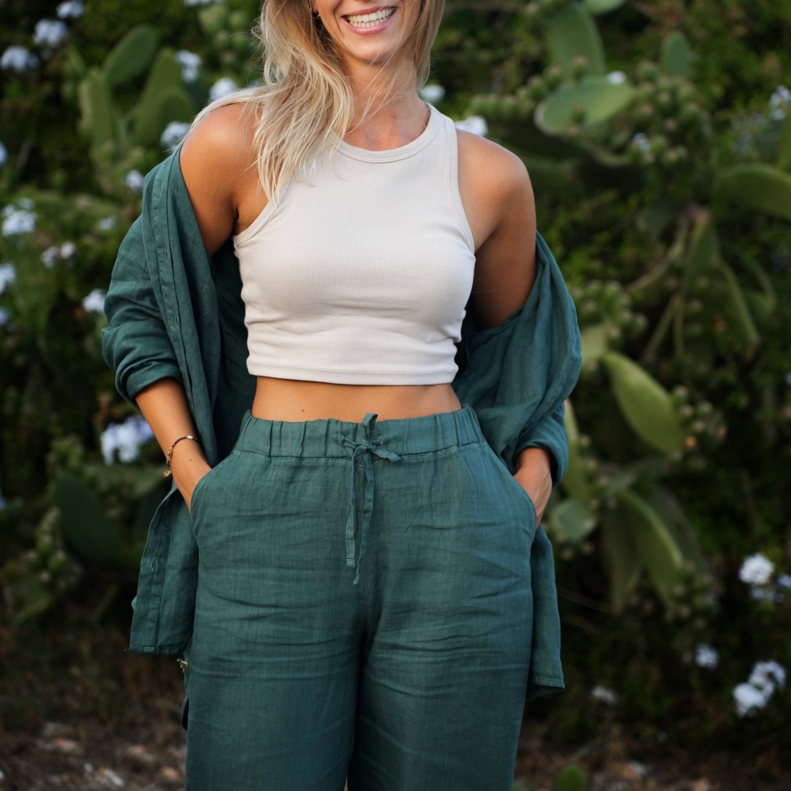 NORDLICHT Cilia Leinen Bluse Oversize atmungsaktiv